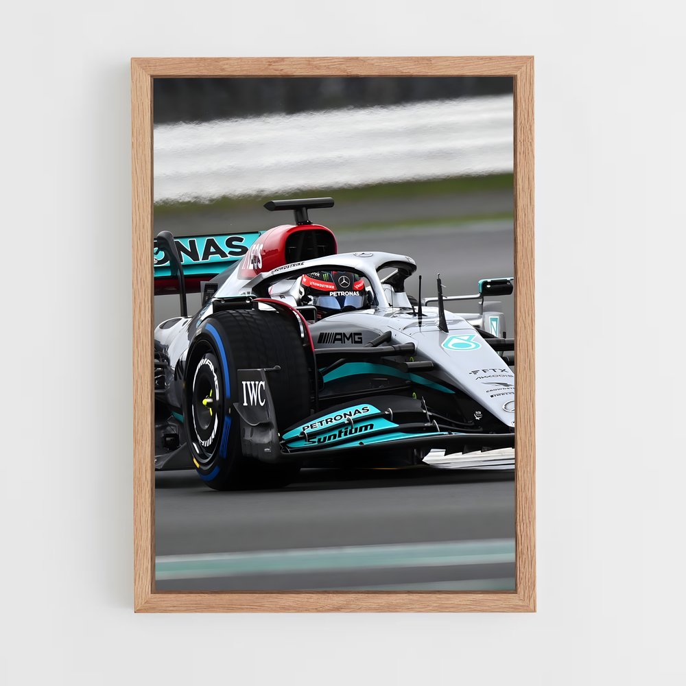 Poster Mercedes Vitesse Abu – affiche Voitures de Formule 1 (vue 4)